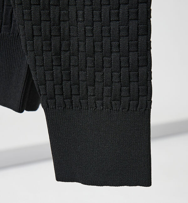 ABAHOUSE「【ハイストレッチ】ブロックチェック ジャガード タートルネック ニット」|ニット・セーター|