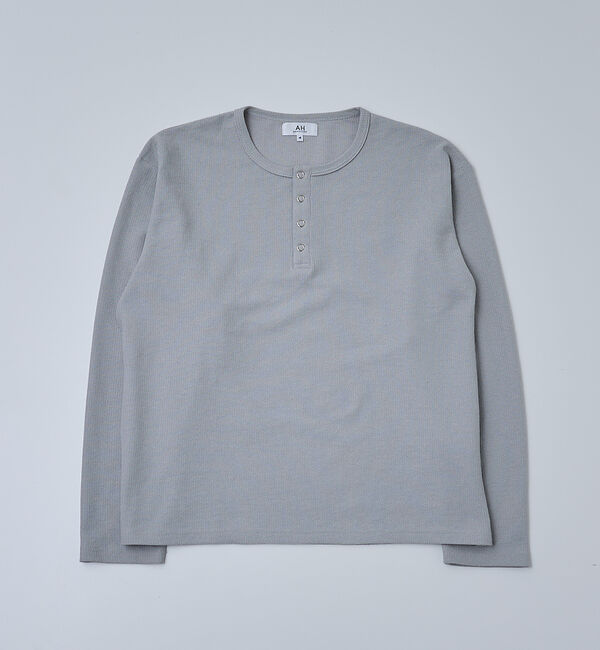 ABAHOUSE「【AH ABAHOUSE】モダン カノコ スナップ ヘンリーネック ロングスリー」|Tシャツ・カットソー|