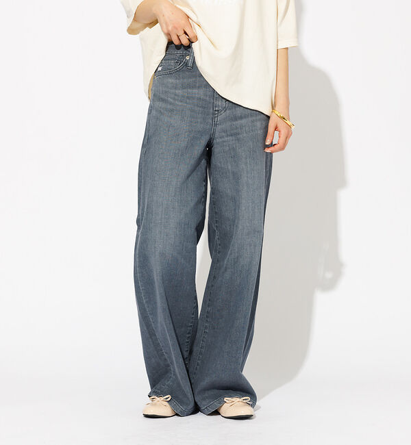 Rouge vif「【SOMETHING/サムシング】LISA ワイド デニムパンツ」|デニム|