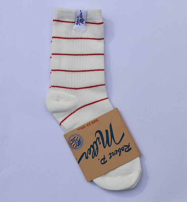 Rouge vif「【Robert P.Miller/ロバートピーミラー】1Pソックス クルー/靴下」|ソックス|ホワイト系その他3