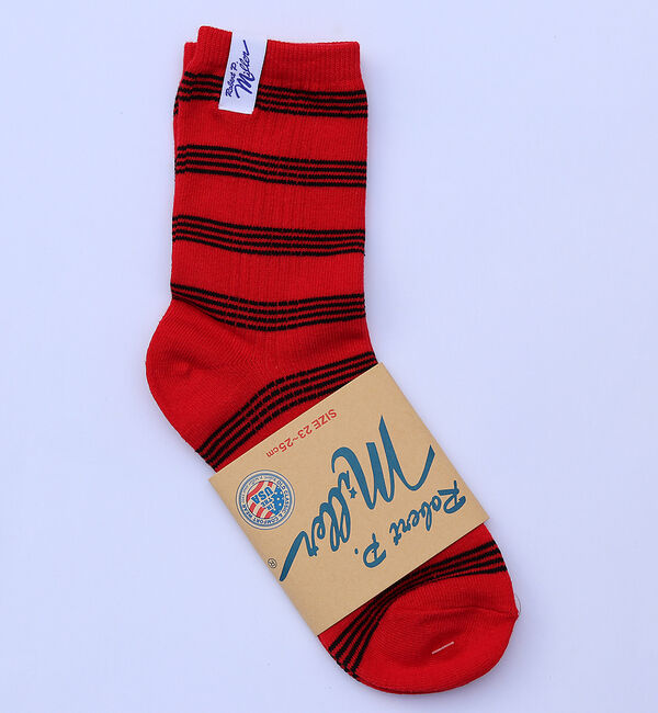 Rouge vif「【Robert P.Miller/ロバートピーミラー】1Pソックス クルー/靴下」|ソックス|レッド系その他1