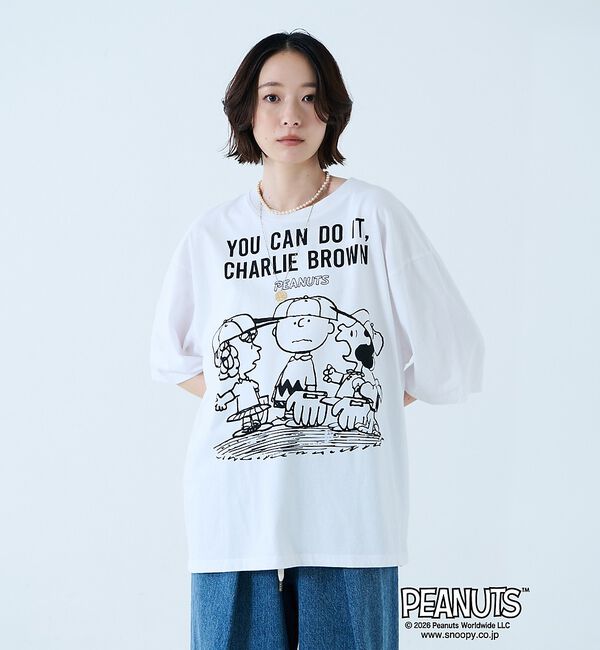 Rouge vif「【JOHNBULL/ジョンブル】PEANUTS プリントTシャツ / スヌーピー」|Tシャツ・カットソー|