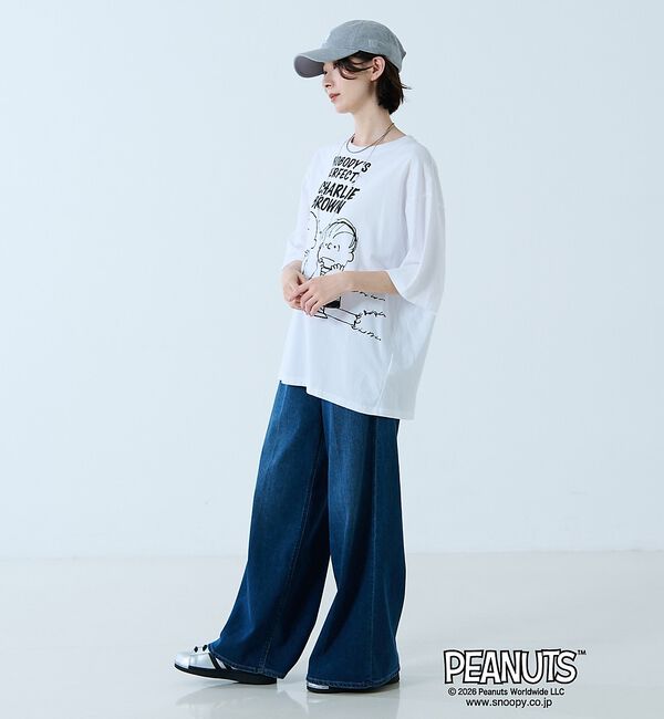 Rouge vif「【JOHNBULL/ジョンブル】PEANUTS プリントTシャツ / スヌーピー」|Tシャツ・カットソー|