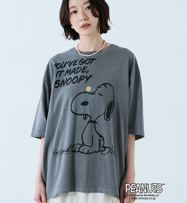 Rouge vif「【JOHNBULL/ジョンブル】PEANUTS プリントTシャツ / スヌーピー」|Tシャツ・カットソー|