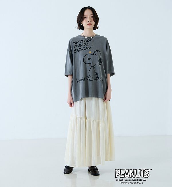 Rouge vif「【JOHNBULL/ジョンブル】PEANUTS プリントTシャツ / スヌーピー」|Tシャツ・カットソー|