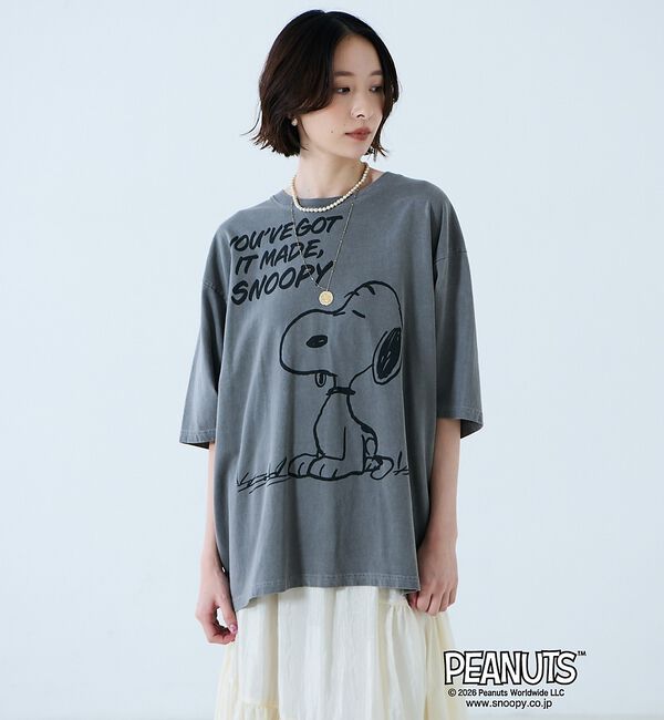 Rouge vif「【JOHNBULL/ジョンブル】PEANUTS プリントTシャツ / スヌーピー」|Tシャツ・カットソー|