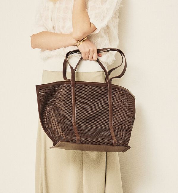 Rouge vif「【CHIMERE/シメール】 メッシュトートバッグ【予約】」|トートバッグ|ブラウン