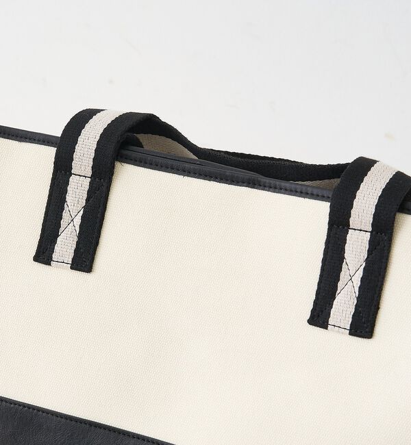 Rouge vif「【CHIMERE/シメール】キャンバス&times;合皮ワイドビックトート」|トートバッグ|