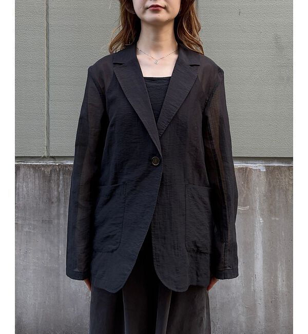 Rouge vif「【一部店舗限定】シアーシングルジャケット」|テーラードジャケット|