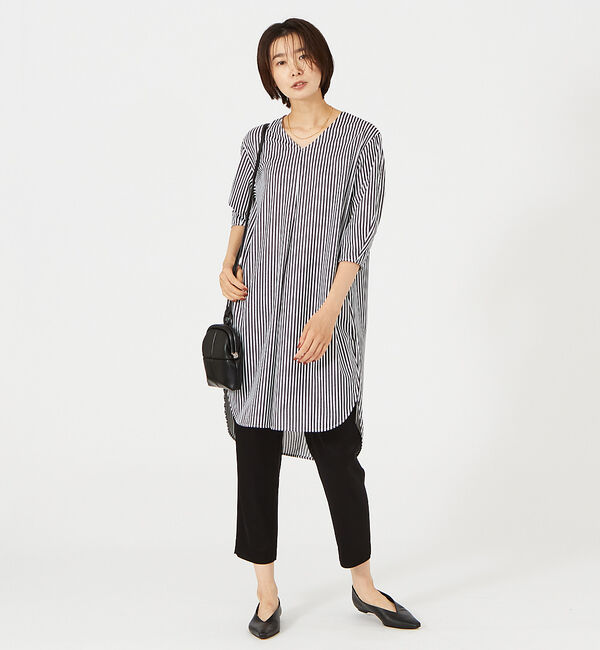 qualite「ロングチュニックカットソー」|Tシャツ・カットソー|