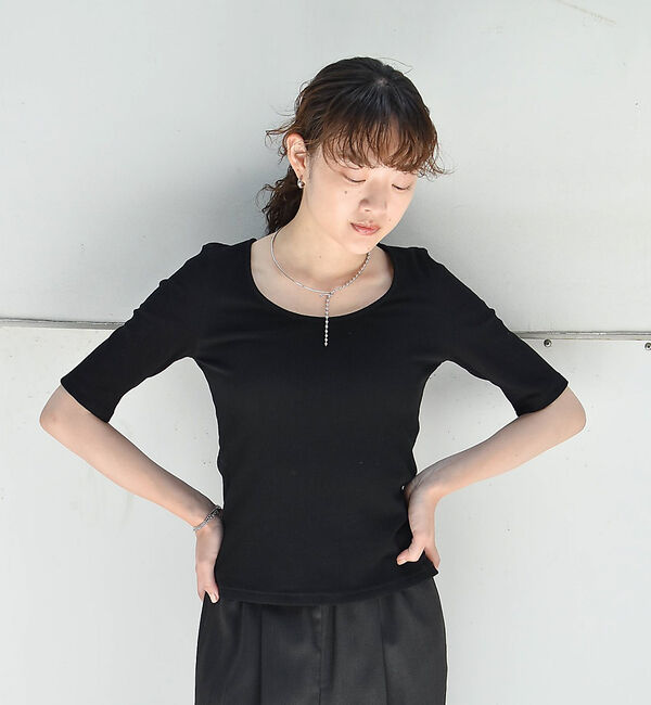 qualite「ランダムテレコTシャツ」|Tシャツ・カットソー|