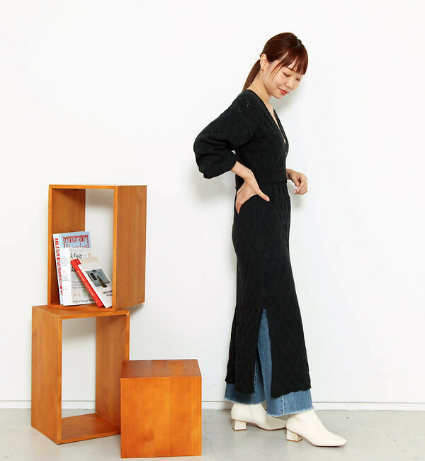 AU BANNISTER「【スノーソール】マーブルヒールロングブーツ」|ショートブーツ|