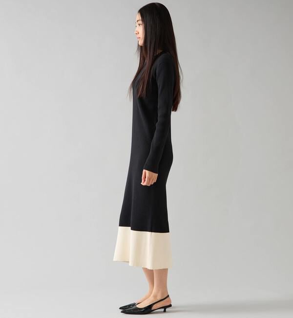 TIARA「バイカラーニットワンピ―ス」|ワンピース|