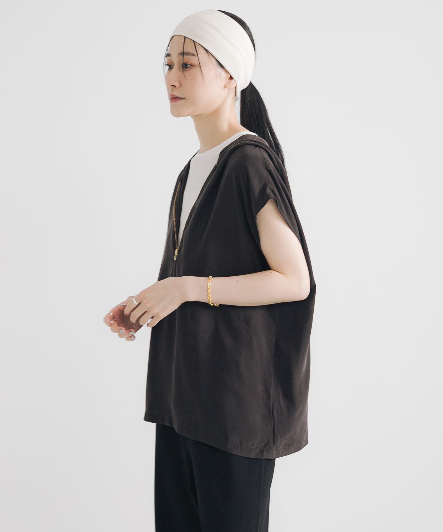 URBAN RESEARCH「キュプラレーヨンフーディトップス」|Tシャツ・カットソー|