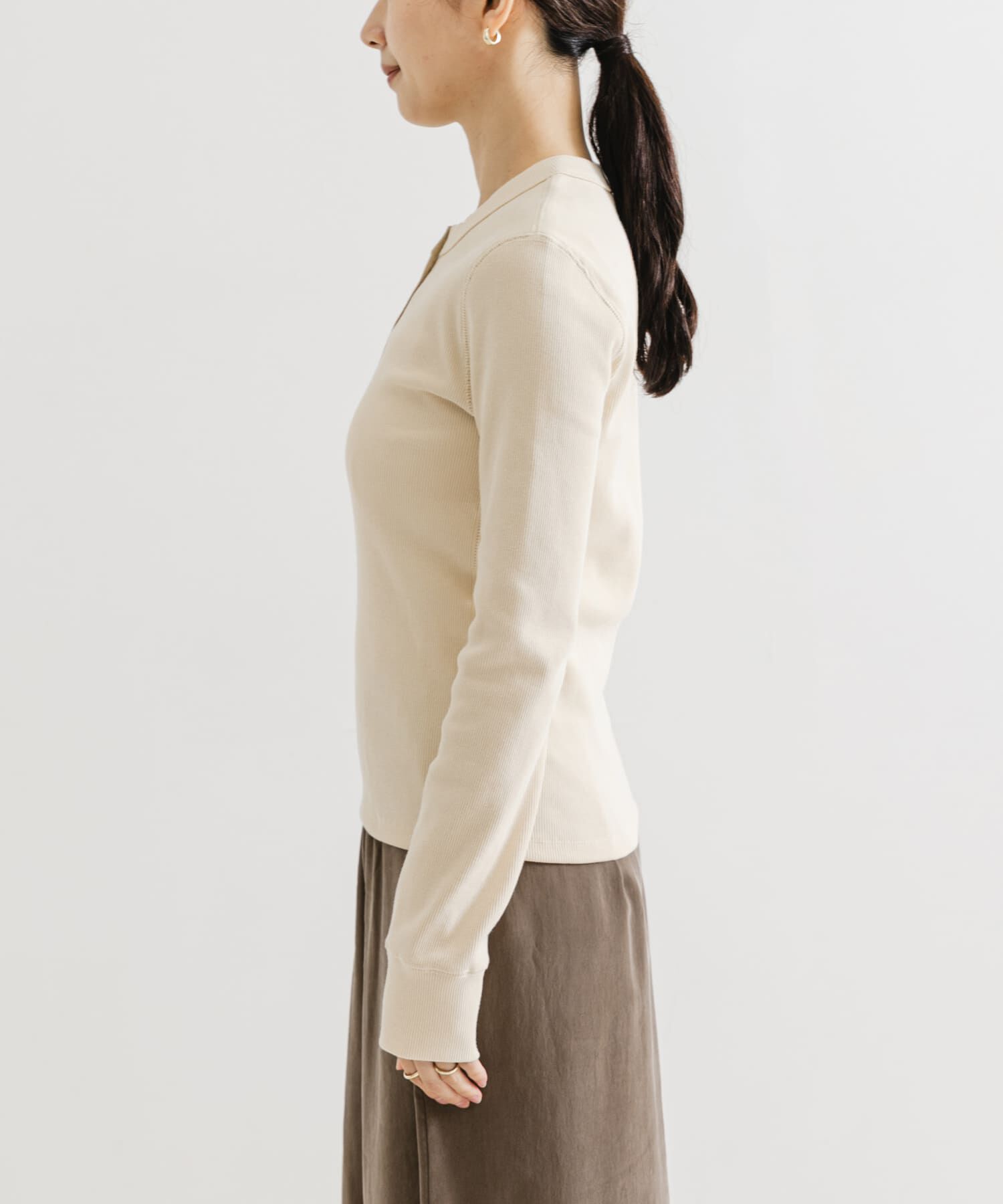 URBAN RESEARCH「ヘンリーネックリブカットソー」|Tシャツ・カットソー|