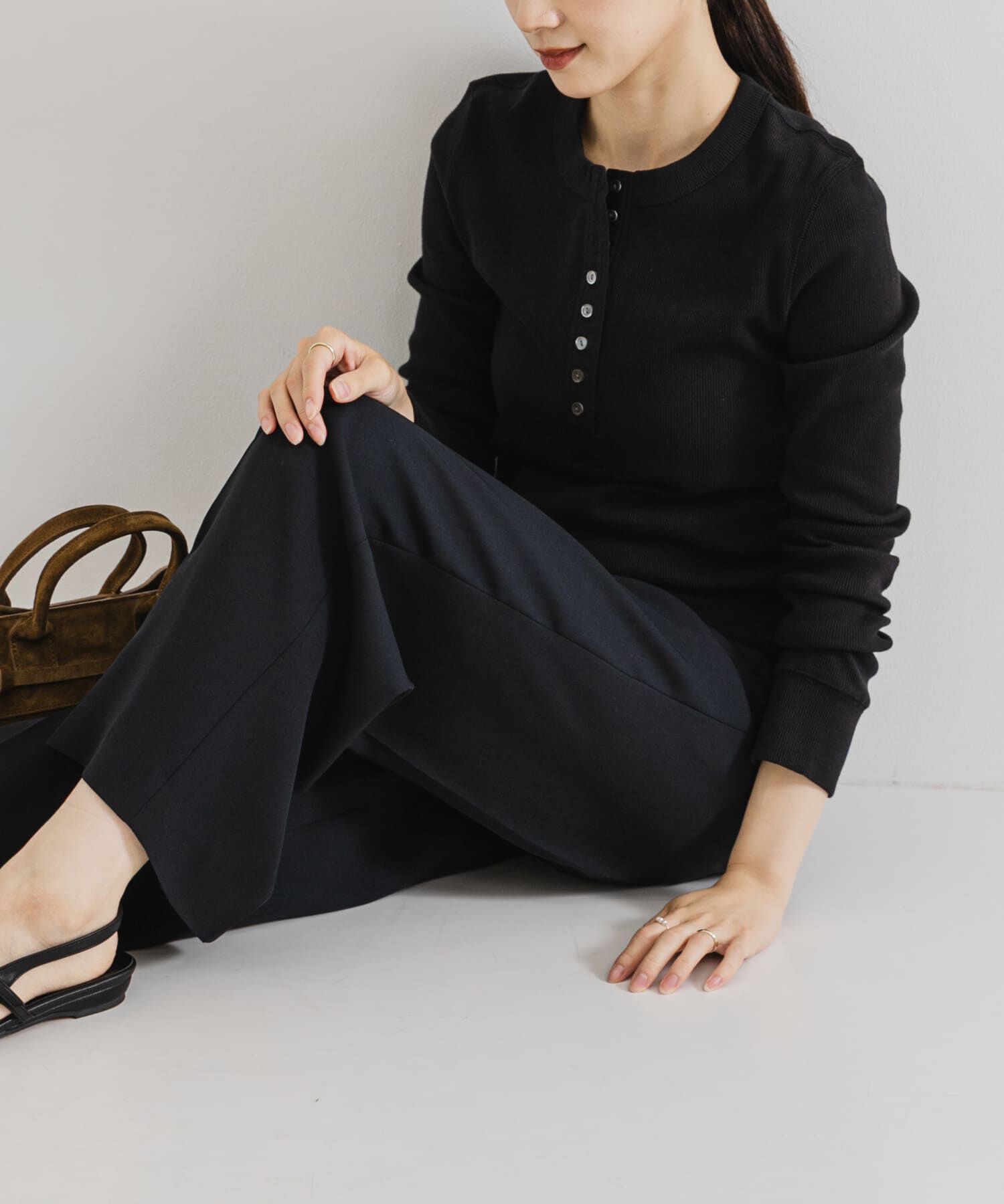 URBAN RESEARCH「ヘンリーネックリブカットソー」|Tシャツ・カットソー|