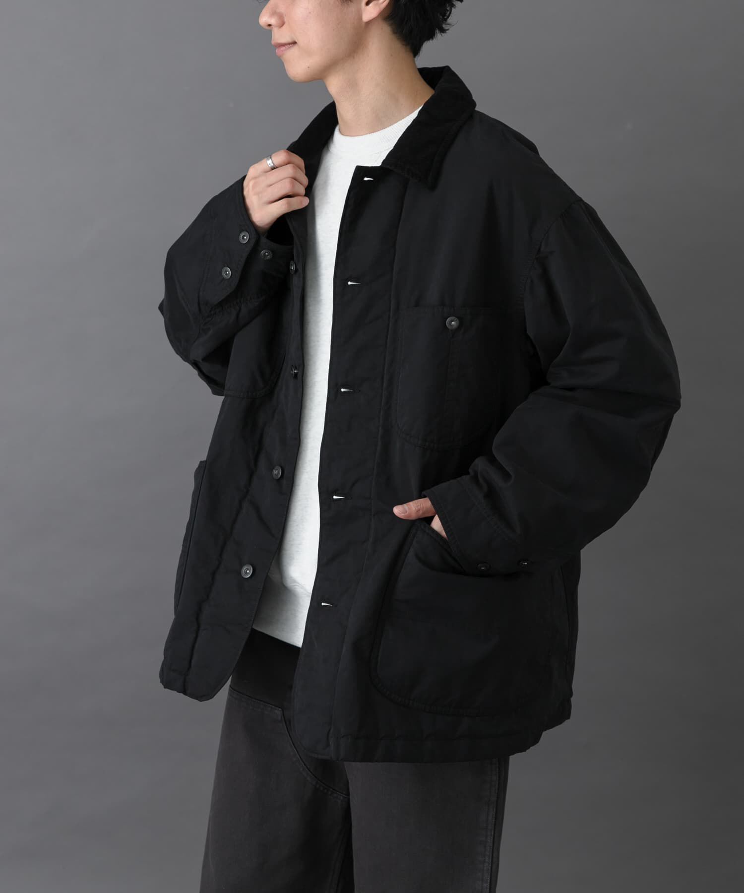 URBAN RESEARCH DOORS「FORK&SPOON　インサレーションカバーオール」|その他|ブラック