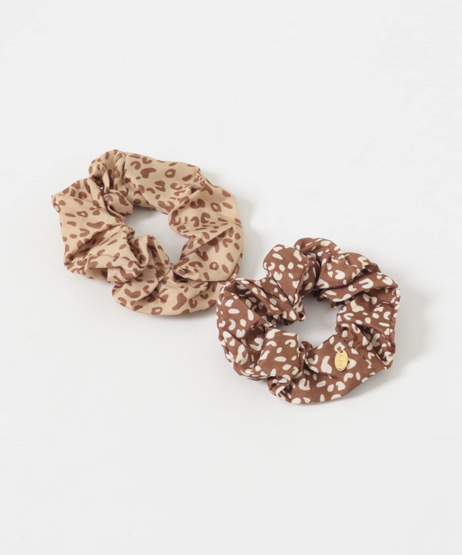 SMELLY「レオパード2セットシュシュ」|ヘアゴム・シュシュ|