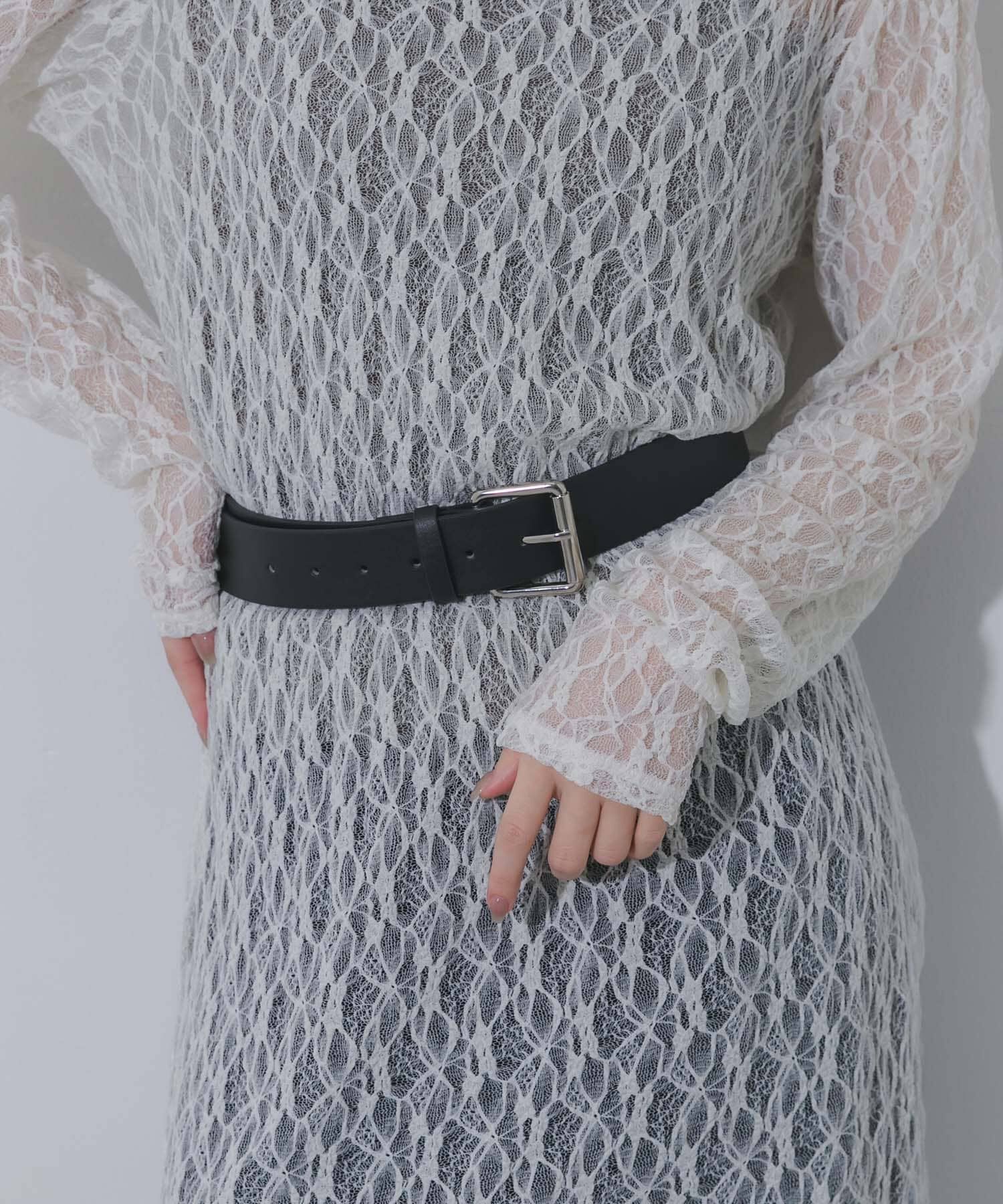 SMELLY「ワイドベルト」|ベルト|ブラック