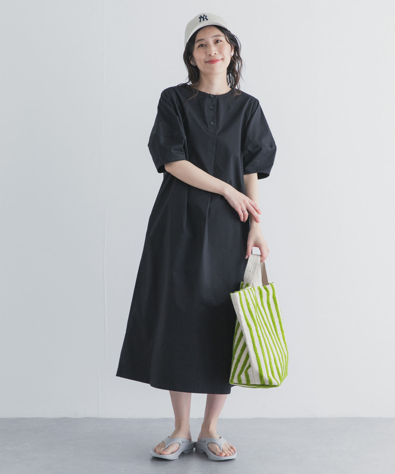 URBAN RESEARCH DOORS「2WAYランタンスリーブ ワンピース」|ワンピース|