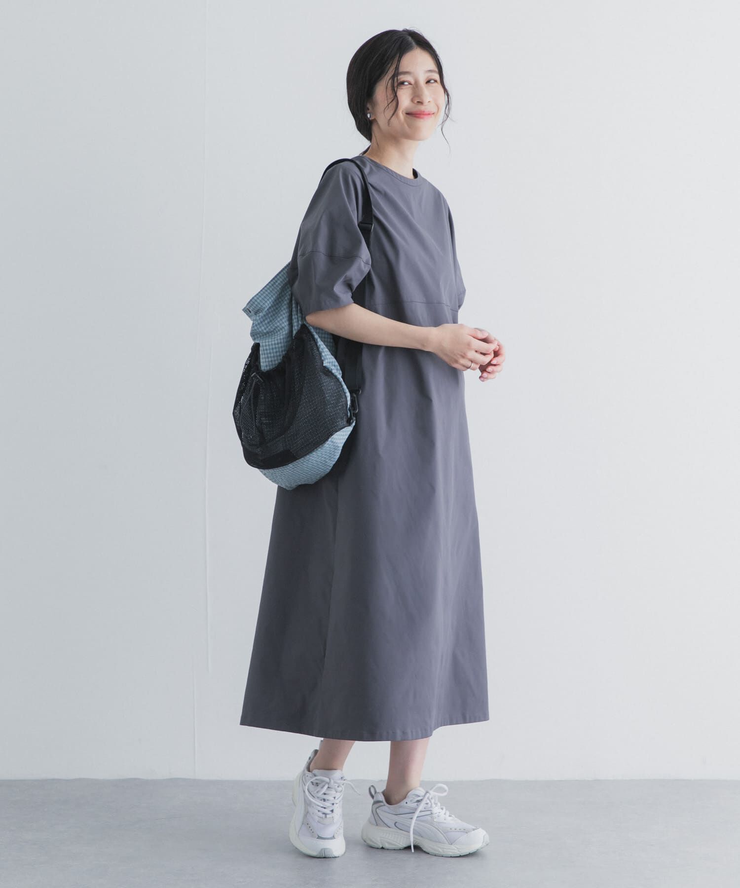 URBAN RESEARCH DOORS「2WAYランタンスリーブ ワンピース」|ワンピース|