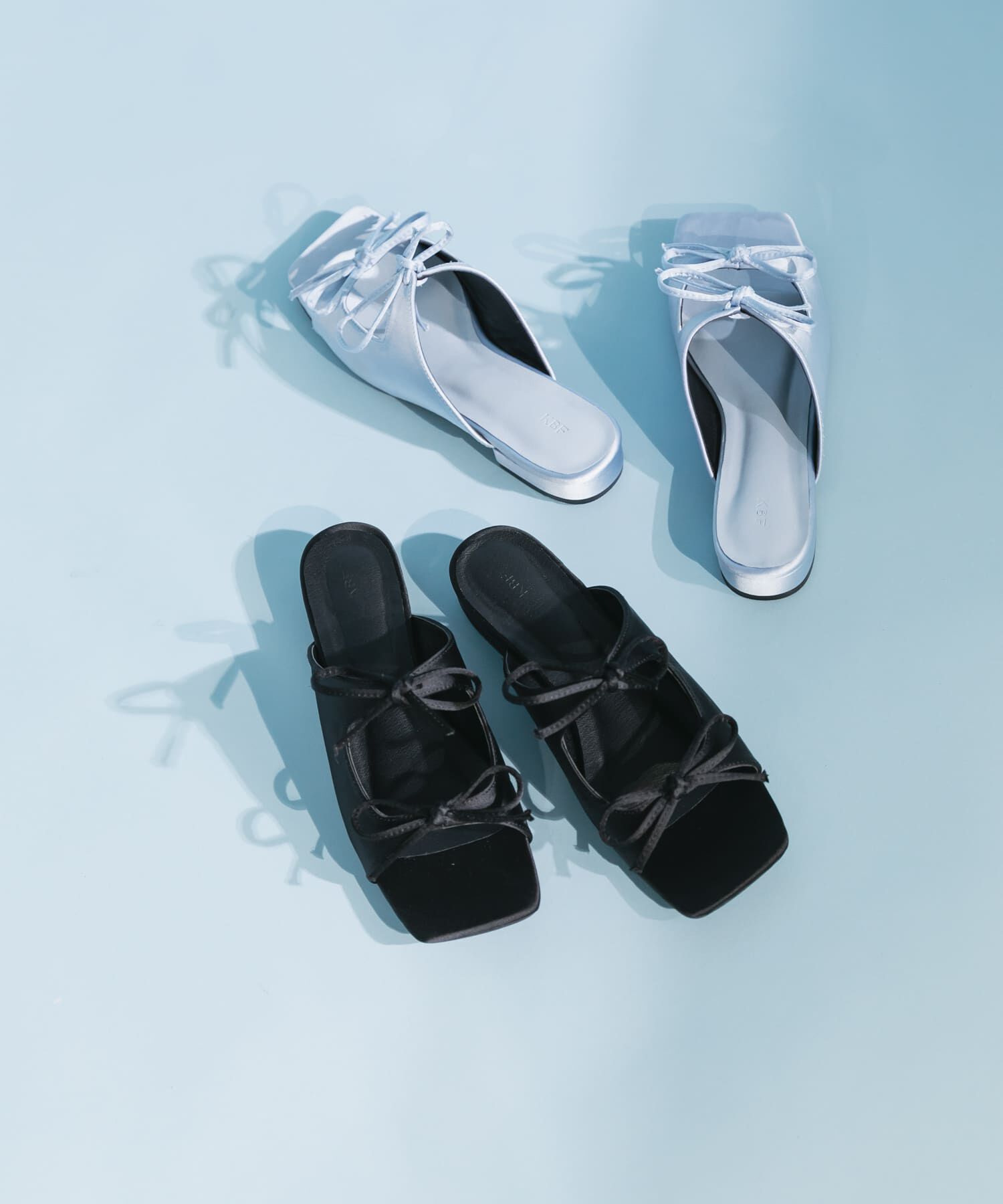  「サテンリボンミュール」|サンダル|