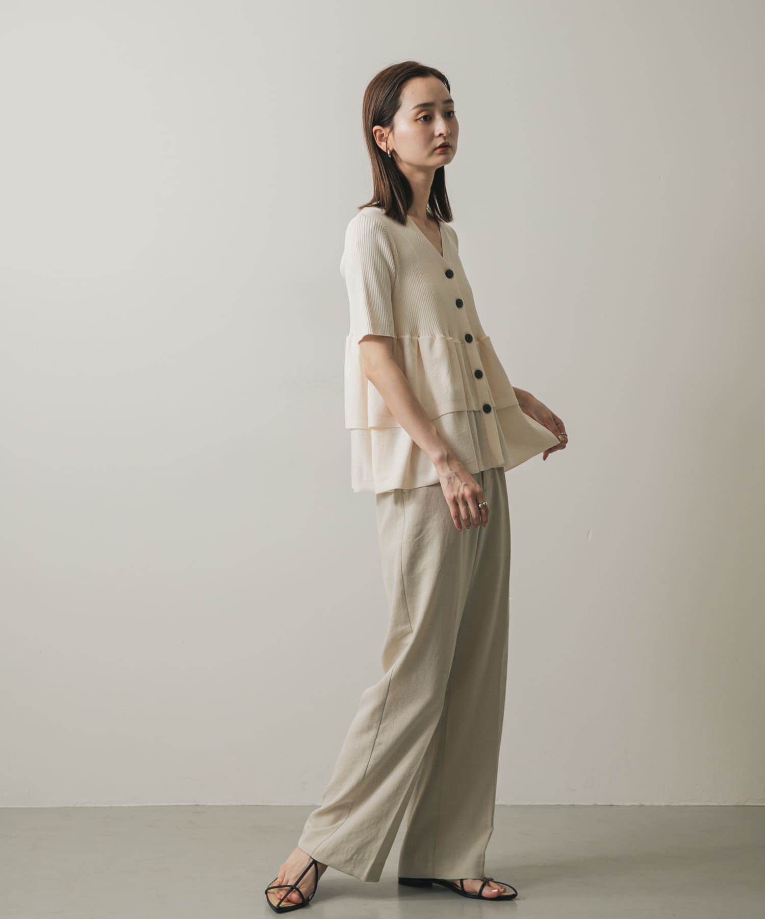 SENSE OF PLACE by URBAN RESEARCH「『WEB限定』ペプラムカーディガン(半袖)」|カーディガン|