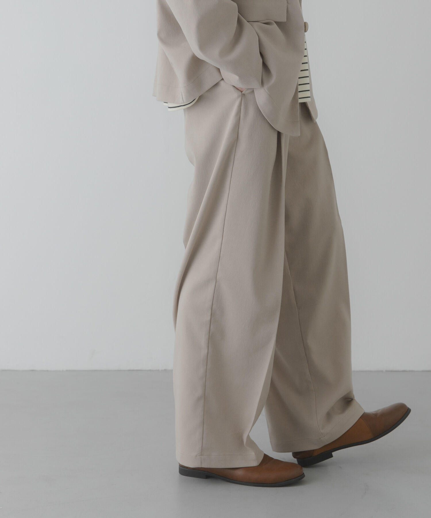 SENSE OF PLACE by URBAN RESEARCH「『イージーケア/速乾』リネンライクタックワイドスラックス」|その他|