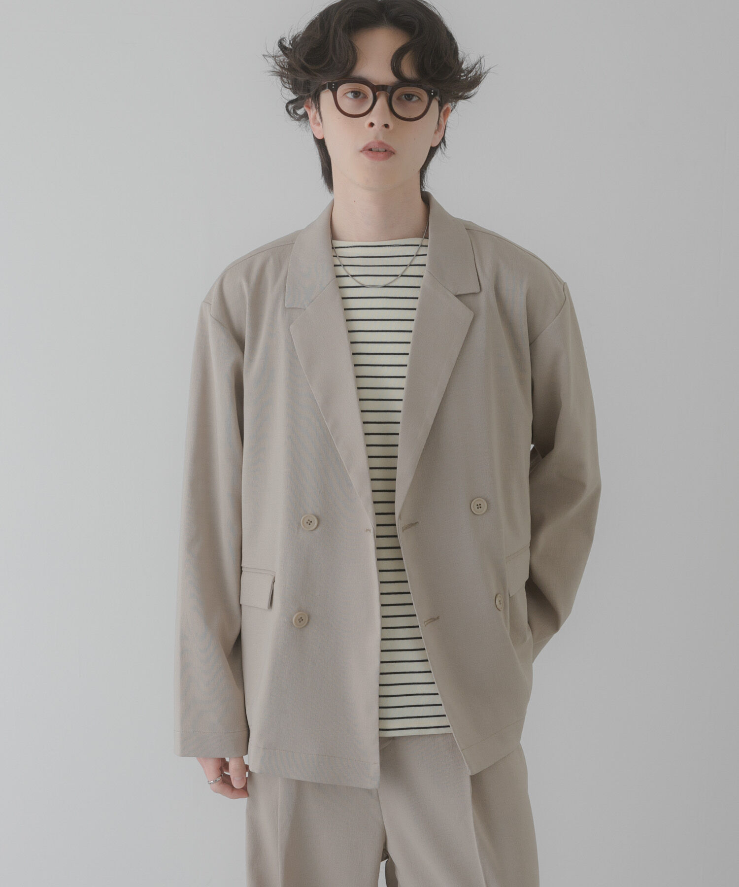 SENSE OF PLACE by URBAN RESEARCH「『イージーケア/速乾』リネンライクダブルテーラードジャケット」|その他|