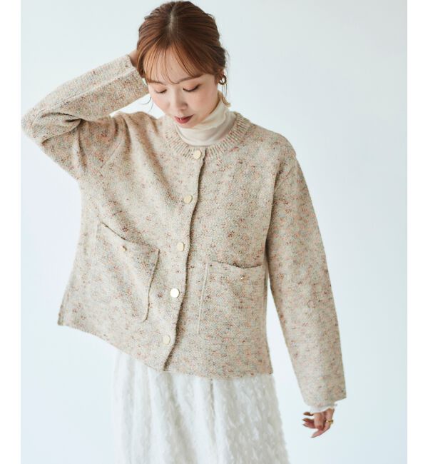 le.coeur blanc「カラーミックスニットジャケット」|その他|