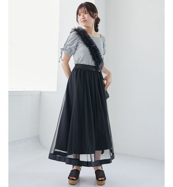 MAJESTICLEGON「チュールフリルショルダー」|ベルト|