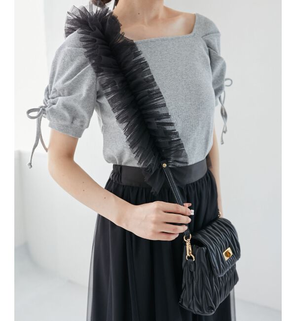 MAJESTICLEGON「チュールフリルショルダー」|ベルト|