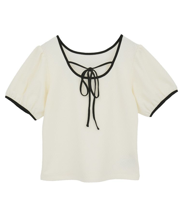 earth music&ecology「マルチウェイ配色リボンカットプルオーバー」|Tシャツ・カットソー|