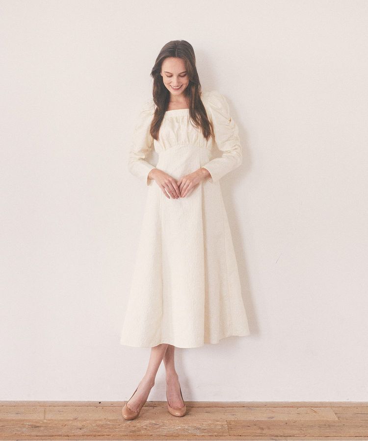 Maison de FLEUR Petite Robe「慈愛に満ちたジャカードワンピース」|ワンピース|