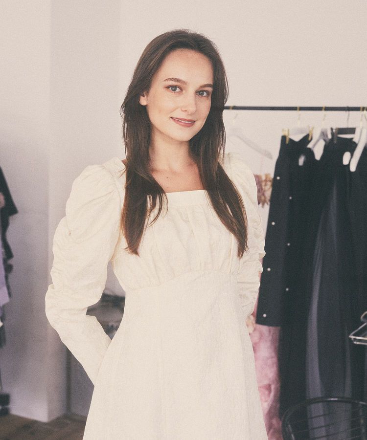 Maison de FLEUR Petite Robe「慈愛に満ちたジャカードワンピース」|ワンピース|