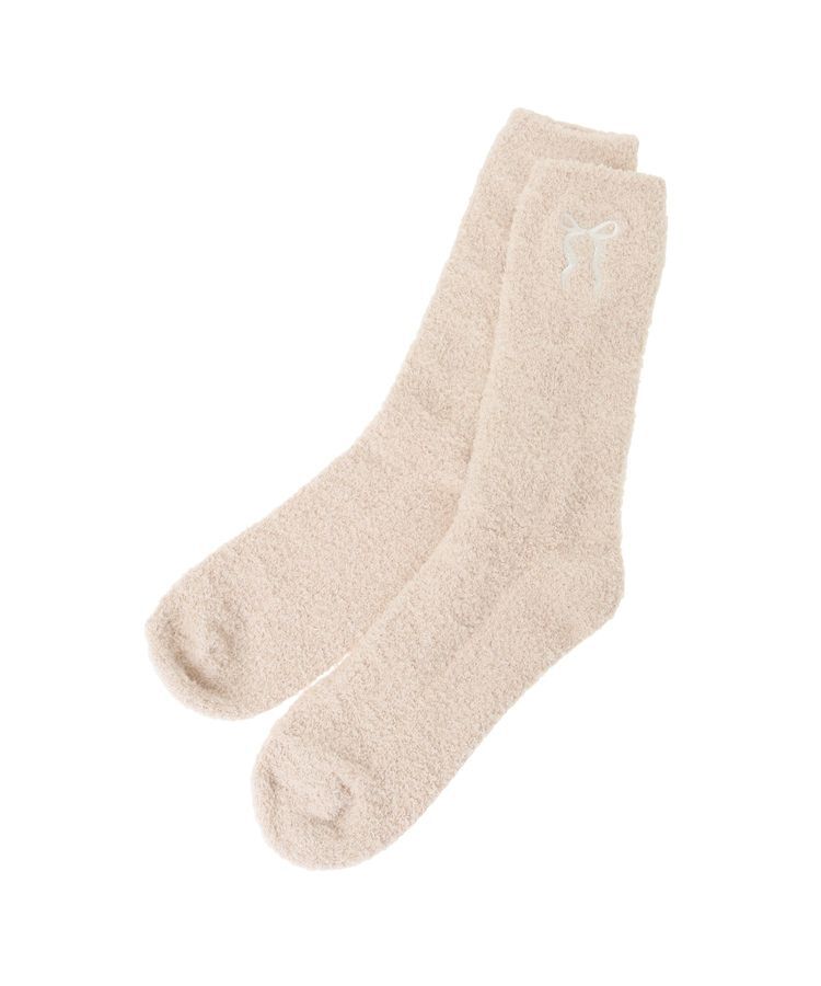 Maison de FLEUR「リボン刺繍ルームソックス」|その他|