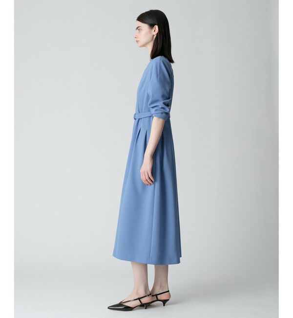 allureville「ダブルアムンゼンVネックタックワンピース」|ワンピース|