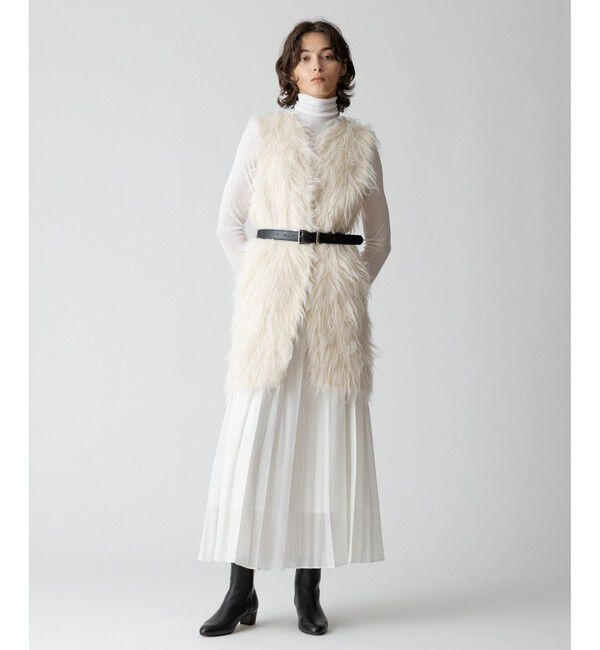 allureville「オーガンジーフェードプリーツスカート」|スカート|