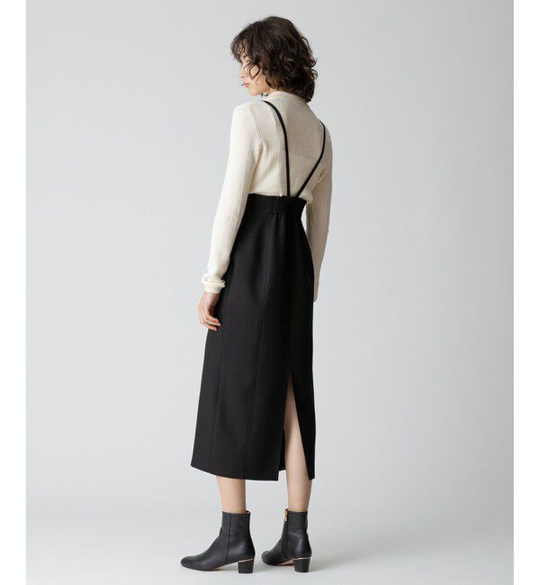 allureville「フロントジップサスペンダースカート」|ジャンパースカート|