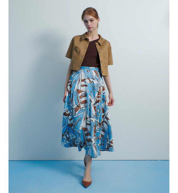 LOULOU WILLOUGHBY「【LOULOU WILLOUGHBY】シャンブレー半袖ジャケット」|テーラードジャケット|