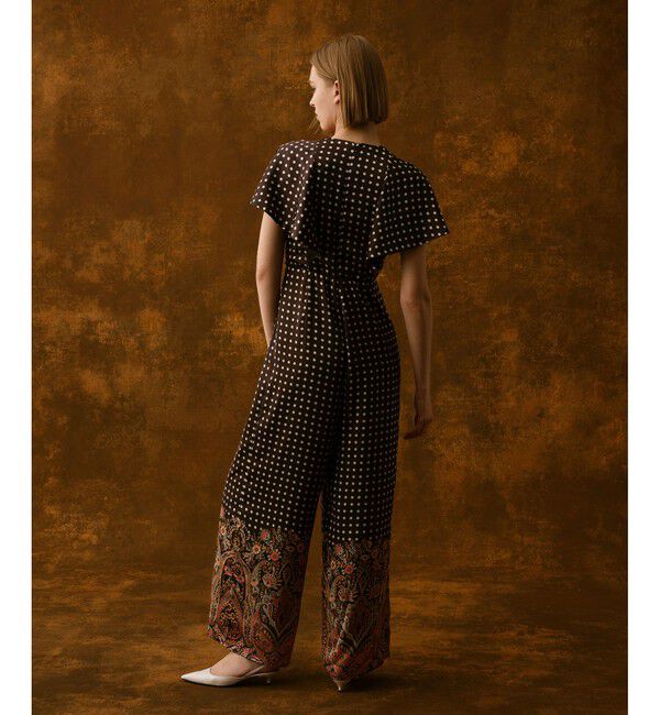 LOULOU WILLOUGHBY「【LOULOU WILLOUGHBY】ペイズリードットオールインワン」|オールインワン|