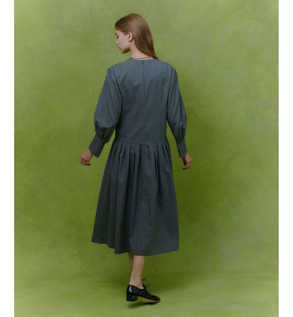 LOULOU WILLOUGHBY「【LOULOU WILLOUGHBY】ウールトロローウエストワンピース」|ワンピース|