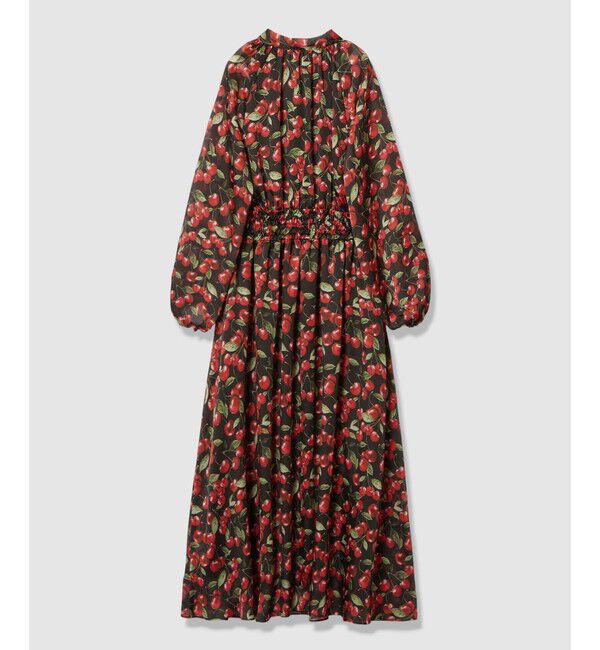 LOULOU WILLOUGHBY「【LOULOU WILLOUGHBY】LISAチェリープリント リボンワンピース」|ワンピース|