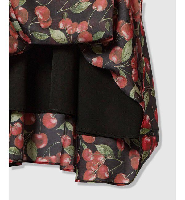 LOULOU WILLOUGHBY「【LOULOU WILLOUGHBY】LISAチェリープリント リボンワンピース」|ワンピース|