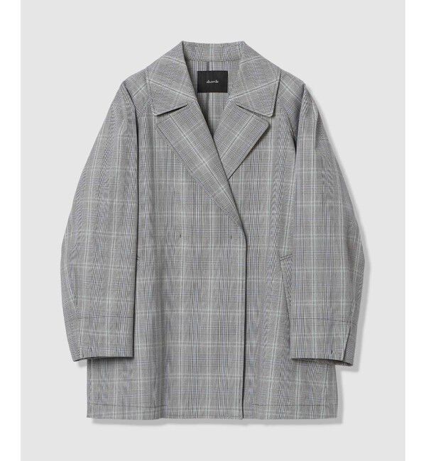 allureville「オーバーサイズショートトレンチコート」|トレンチコート|ブラック系