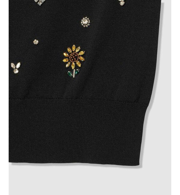 LOULOU WILLOUGHBY「WEB 一部店舗限定【LOULOU WILLOUGHBY】サンフラワービジュータンクトップ」|ニット・セーター|