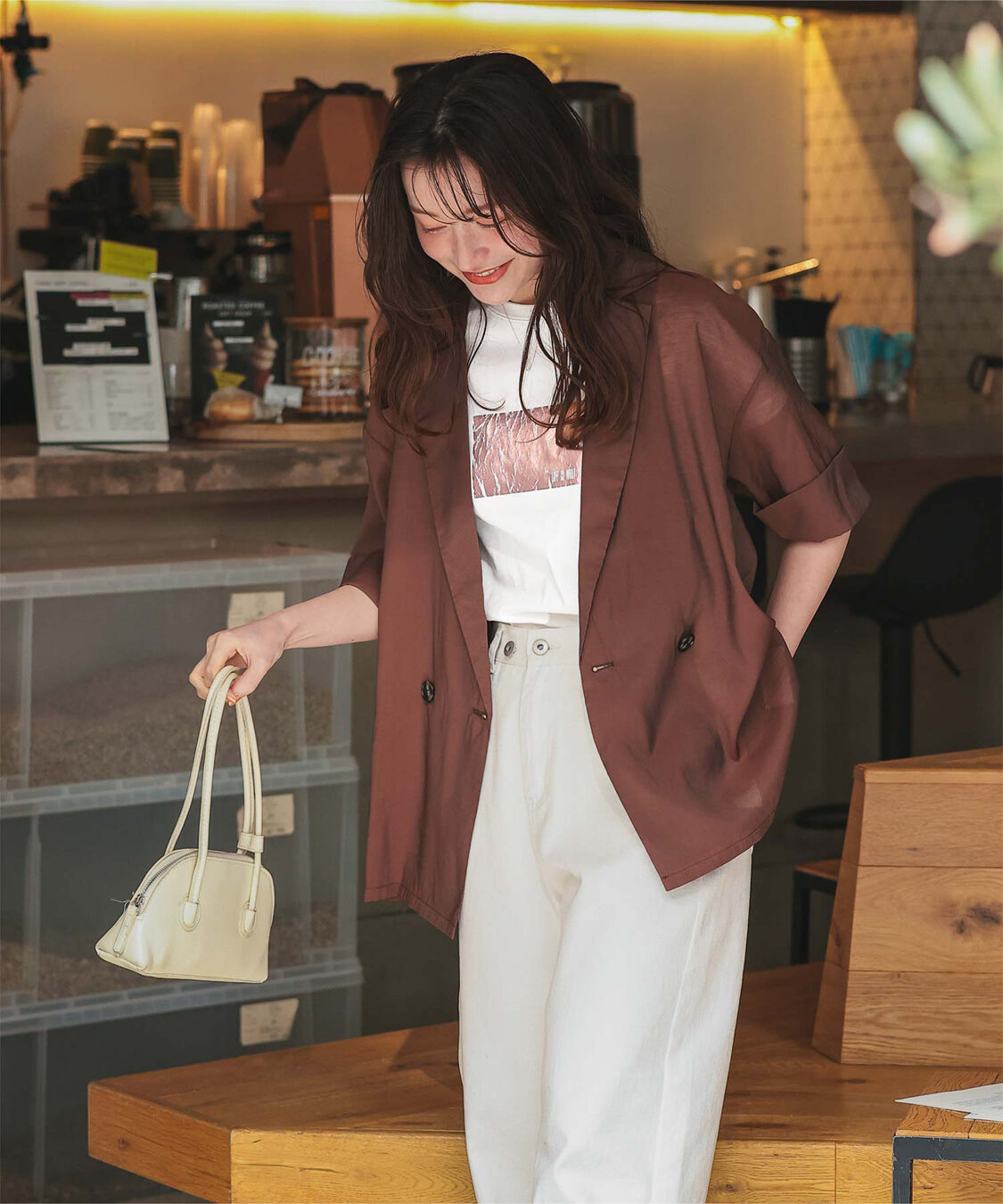 titivate「箔プリントコンパクトTシャツ」|Tシャツ・カットソー|