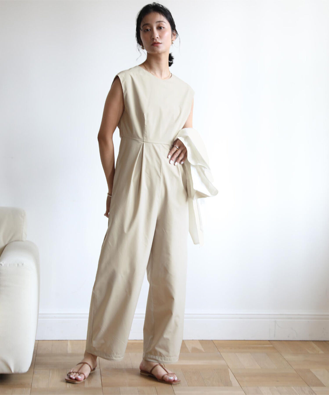 ur's「タックデザインオールインワン/ラッシュガード」|オールインワン|ライトベージュ