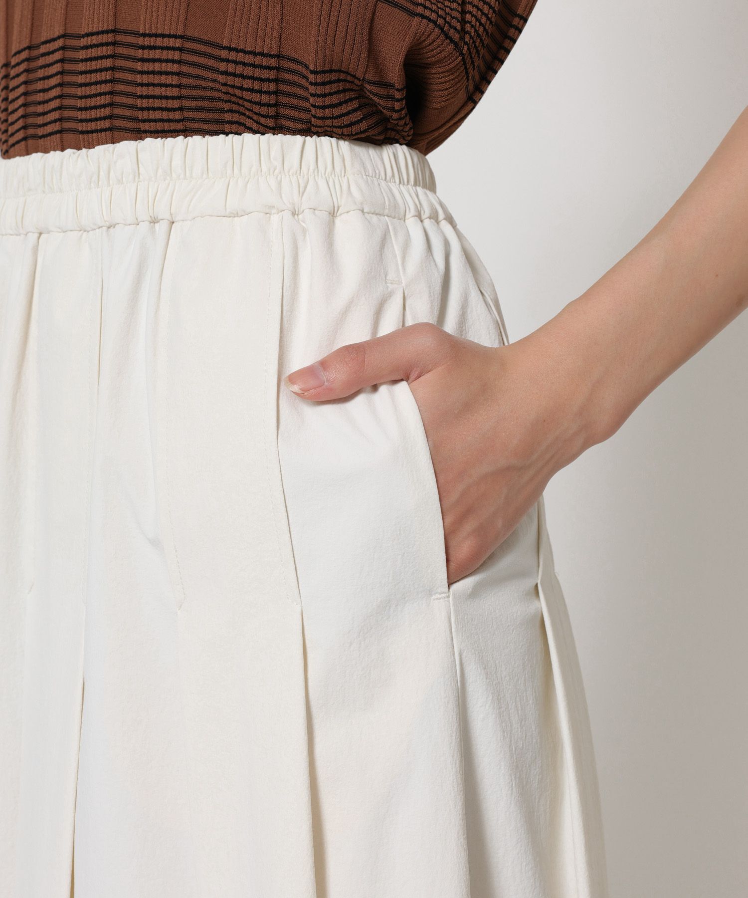 BABYLONE「【多機能素材】ナイロンタフタスカート」|スカート|