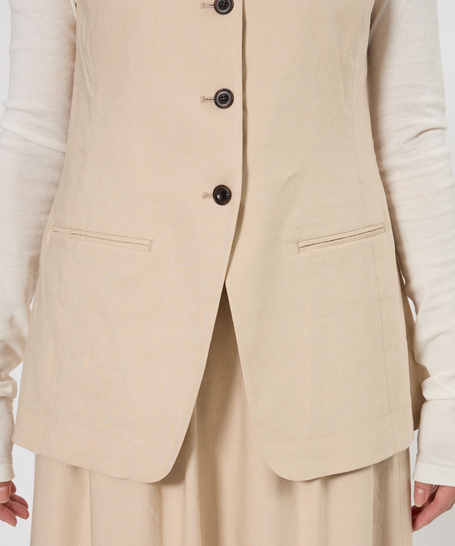 BABYLONE「ソフトレーヨンジレ<セットアップ対応>」|ベスト・ジレ|